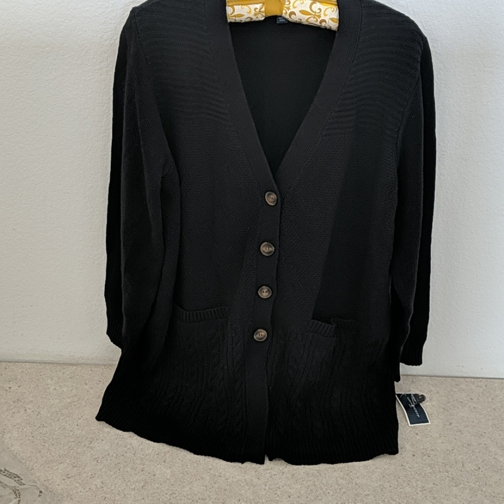 Karen Scott black cardigan